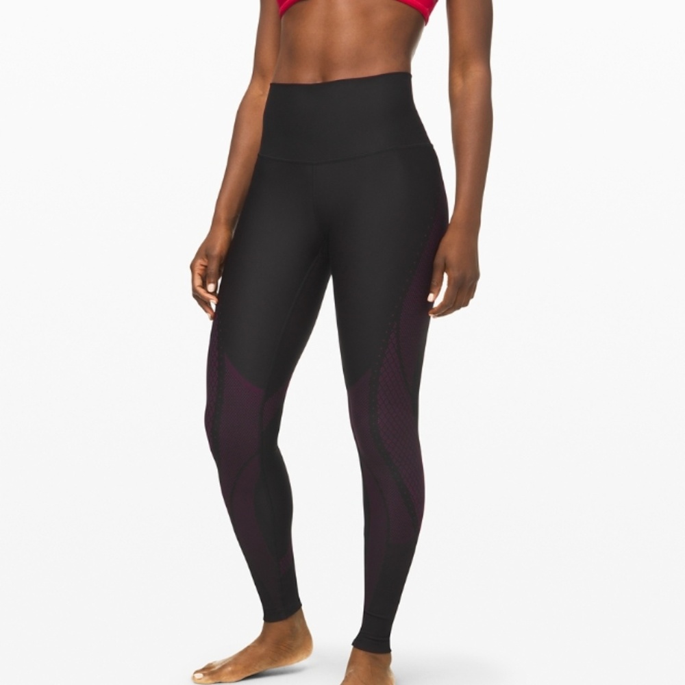 lululemon athletica Black and Purple Track Pants